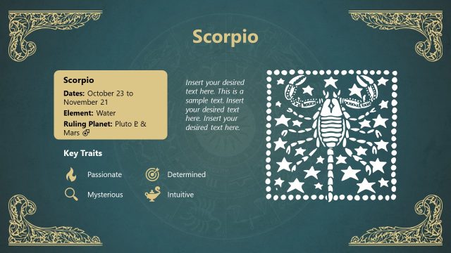 Scorpia Zodiac Signs Presentation