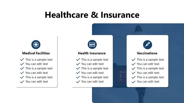 Healthcare & Insurance Slide – Employee Relocation Presentation Template
