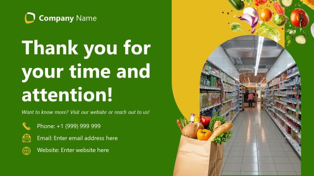 Thank You Slide – Supermarket Template