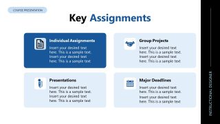 Key Assignments Slide for Course Presentation
