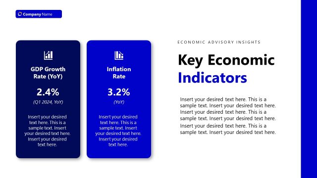 Key Economic Indicators Infographics Slide