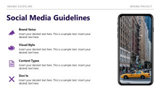 Social Media Guidelines Slide with Infographics 