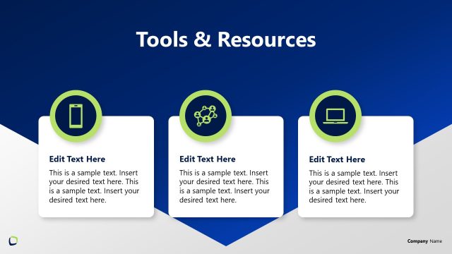Three Segments Slide for Tools & Resources Discussion