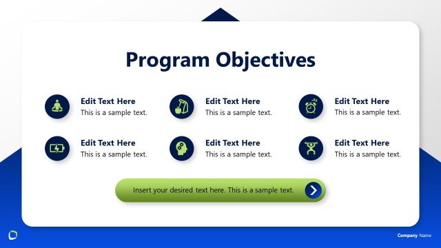 Program Objectives Slide – Corporate Wellness Template