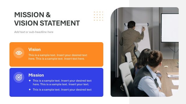 Mission & Vision Statement Slide for Corporate Culture PPT Presentation