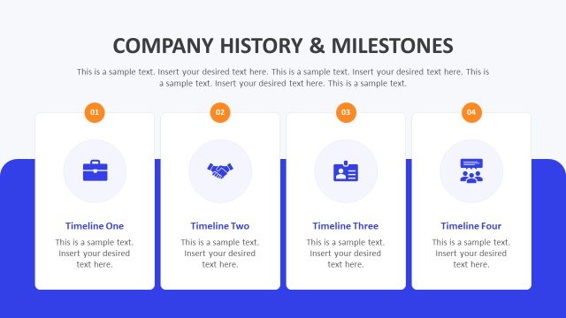 Company History Timeline Slide – Corporate Culture PPT Layout