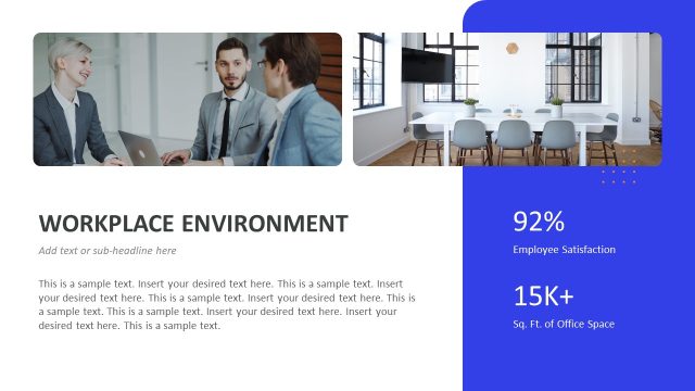 Workplace Environment Discussion with Text