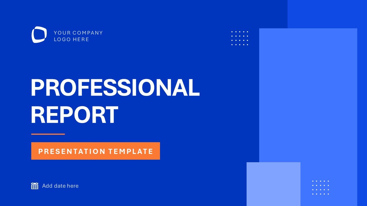 Editable Professional Report PPT Template
