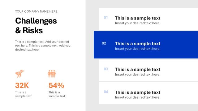 Challenges & Risks Presentation Slide for Business Report