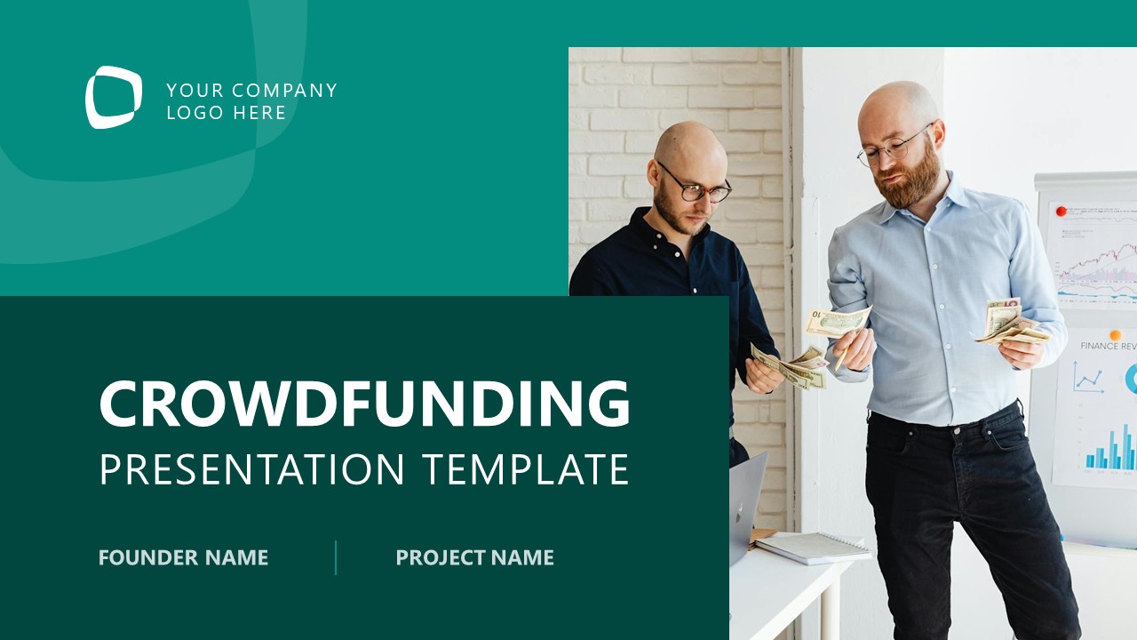 Cover Slide for Crowdfunding Pitch Deck Template