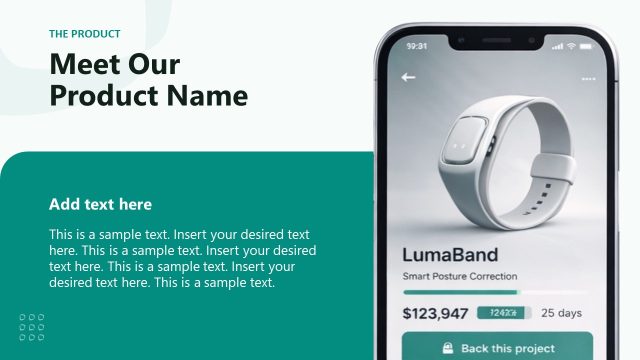 Meet Our Product Slide – Crowdfunding Pitch Deck Template
