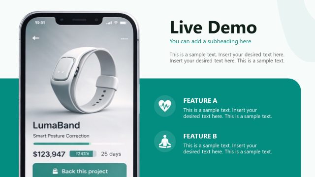 Live Demo Presentation Slide – Crowdfunding Slide Deck