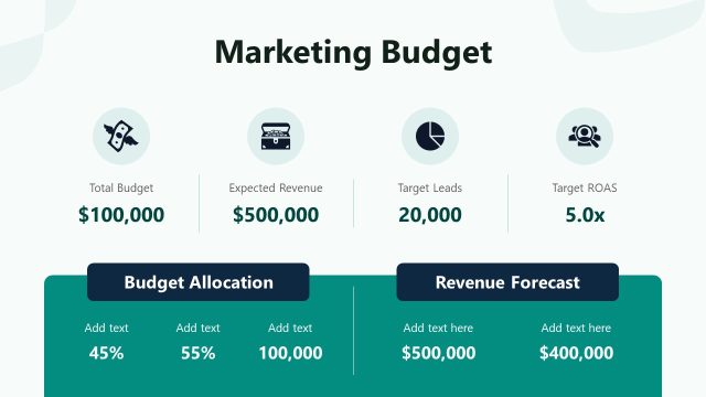 Marketing Budget Presentation Slide – Crowdfunding Campaign Plan Slide