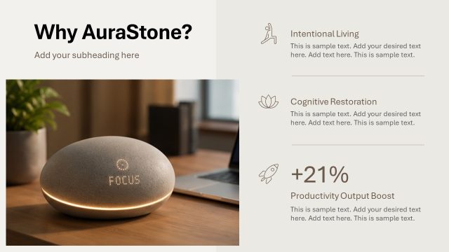 Why AuraStone? Product Presentation Template Layout