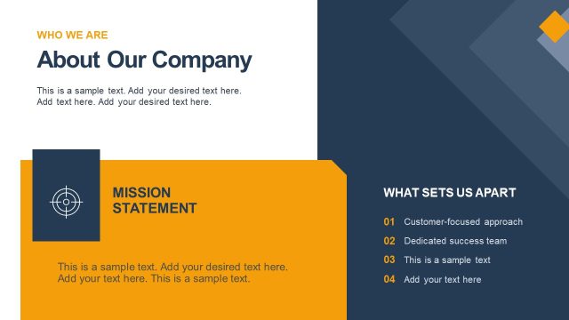 About Our Company Slide – Key Customer Onboarding Slide Template