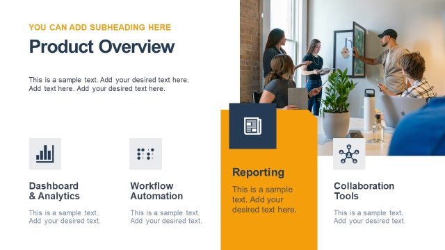 Product Overview Infographics Slide – Key Customer Onboarding Slide Template