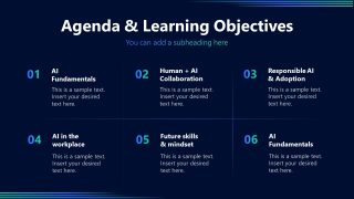 Six Points Agenda Discussion - AI Training PPT Template