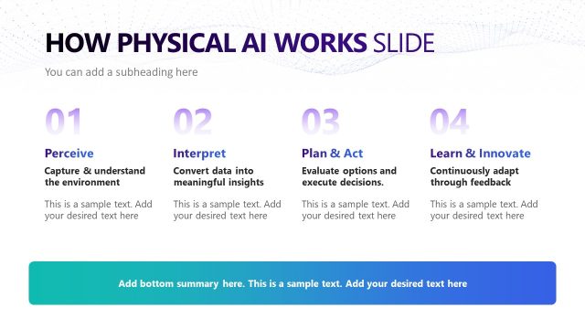 How it Works – Physical AI Slide PPT Layout
