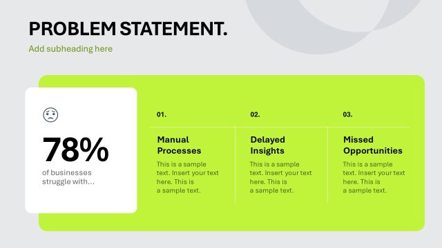 Problem Statement Slide – Column Layout