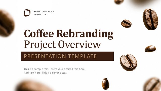 Coffee Rebranding Project Overview Presentation Cover Slide