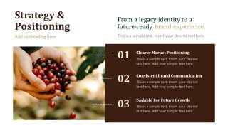 Coffee Rebranding Template Slide with Images & Text Sections