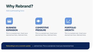 Business Expansion Infographic - Rebranding Strategy PowerPoint Layout