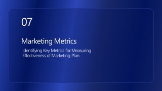 Metrics Presentation Slide - Marketing Plan Slide Deck