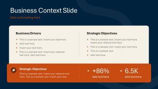 Business Drivers & Strategic Objectives Presentation Slide
