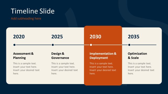 Executive Roadmap Timeline PowerPoint Slide