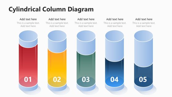 Editable 3D Cylindrical Columns Infographics Template 