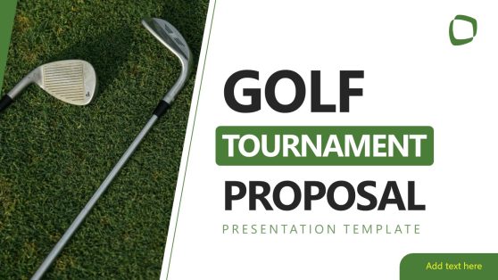 Cover Slide for Golf Tournament Proposal Presentation Template