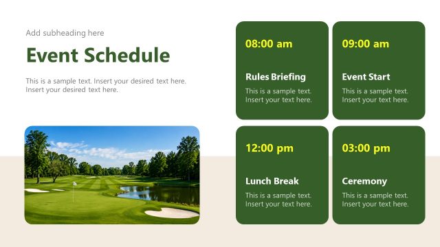 Event Schedule Slide Template