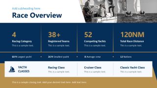 Editable Yacht Regatta Template Slide Design 