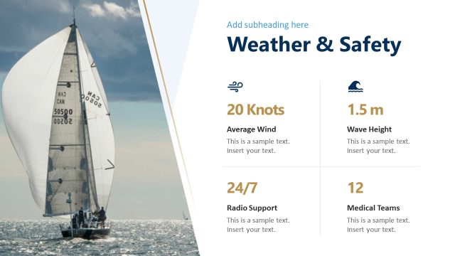 Weather & Safety Values Overview Slide – Yacht Regatta PPT Template