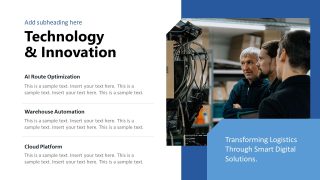 Global Shipping Template Slide for Innovation Presentation 