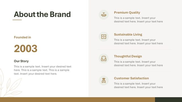 About the Brand PPT Slide