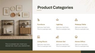 Product Categories Presentation Slide with Multiple Blocks