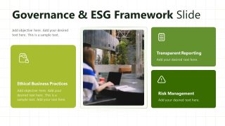 Governance & ESG Framework Slide - Sustainability PPT Template