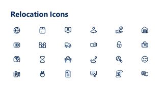 Relocation Icons Slide - Relocation Services PowerPoint Layout