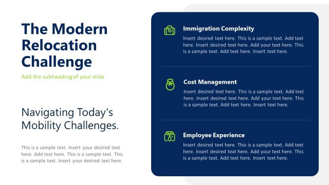 The Modern Relocation Challenging PPT Slide with Modern Layout