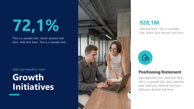 Growth Initiatives Slide for PowerPoint – Global Business Strategy Layout
