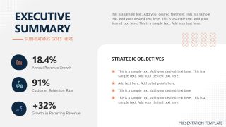 Organic Business PPT Template Summary Slide 