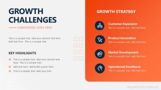 Editable Growth Challenges PPT Slide - Organic Business Template