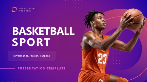 Basketball Sport Presentation Slide Layout