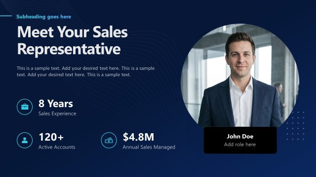 Meet Your Sales Representative PPT Slide – Sales Rep Template