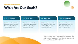 Four Segments Slide - Business Company Profile Presentation Layout  