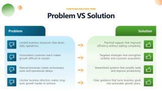 Two Columns Layout for Problems & Solution Discussion Slide 
