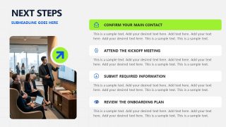 Client Onboarding Template Slide for Presentation 