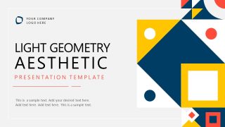 Cover Slide for Light Geometry Aesthetic PPT Template