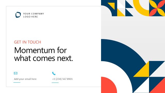 Momentum for What Comes Next Closing Slide – Light Geometry Aesthetic Template